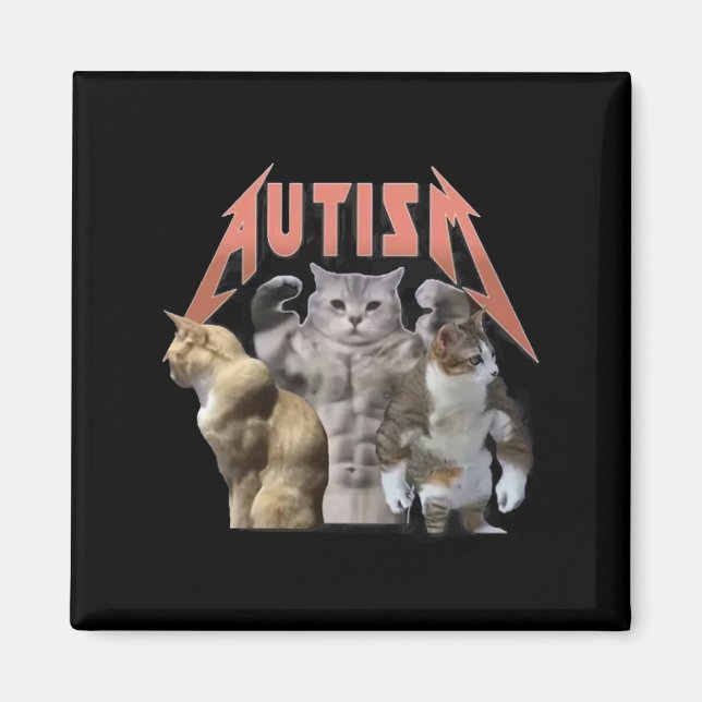 Imã Memória Buff Cats Autism (Frente)