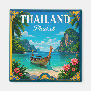 Imã 🌴 Memória da Praia de Phuket Tailândia da Viagem