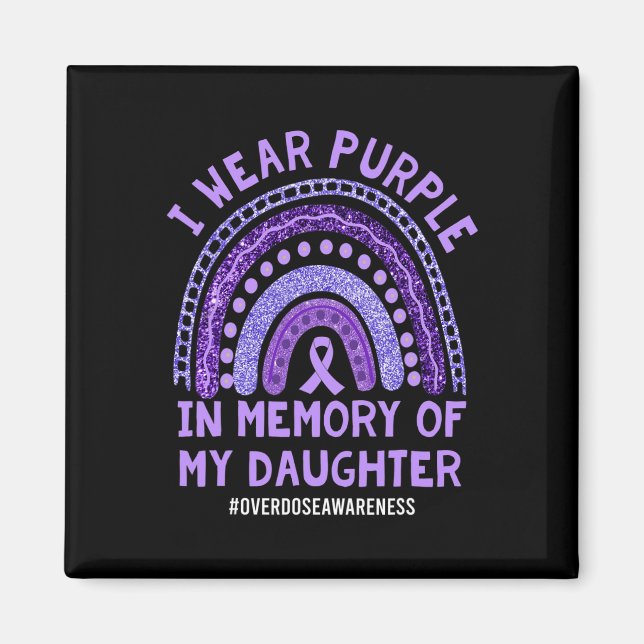 Imã Memória Da Sobredosagem Roxa Vestida (Frente)