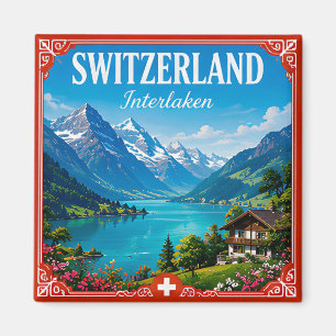 Imã 🏔️ Memória de Férias Alpinas em Interlaken Suíça
