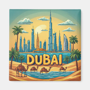 Imã 🧲 Memória de Férias de Aventura em Dubai dos Emir