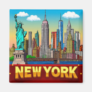 Imã 🧲 Memória de Férias de Nova York EUA 🌆