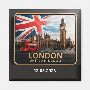 Imã 🧲 Memória de Férias do Horizonte de Londres Ingla