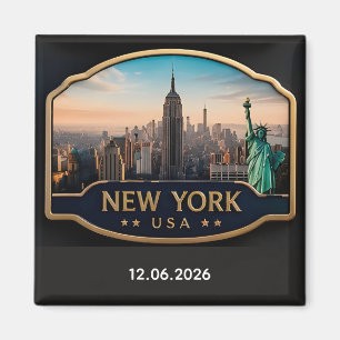 Imã 🧲 Memória de Férias do Horizonte de Nova York da