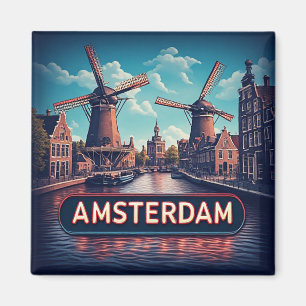 Imã 🧲 Memória de Férias em Amsterdã Holanda 🌆