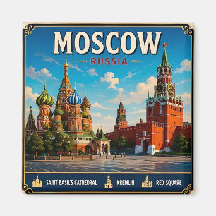 Imã 🧲 Memória de Férias em Moscou Rússia 🏛️