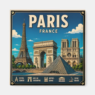 Imã 🧲 Memória de Férias em Paris França Para Amantes