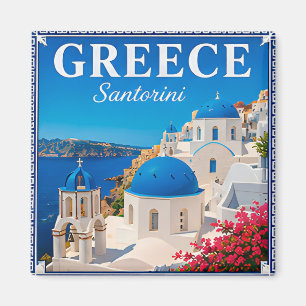 Imã 💙 Memória de Férias em Santorini Grécia