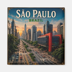 Imã 🌆 Memória de Férias em São Paulo Brasil Para Viaj