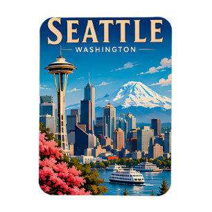 Ímã ☕ Memória de Férias em Seattle Washington