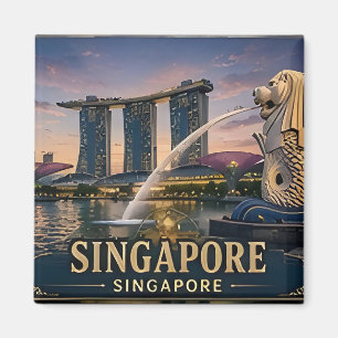 Imã 🌏 Memória de Férias em Singapura para Viajantes �