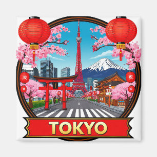 Imã 🧲 Memória de Férias em Tóquio no Japão 🌆