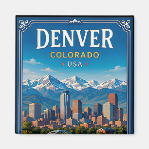 Imã 🏔️ Memória de Férias na Montanha de Denver Colora