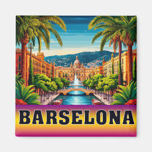 Imã 🧲 Memória de Férias na Praia de Barcelona Espanha
