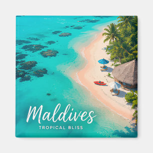 Imã 🧲 Memória de Férias Tropicais em Maldivas 🌴