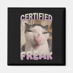 Imã Memória de Gato Freak Certificado Meme Offensive M