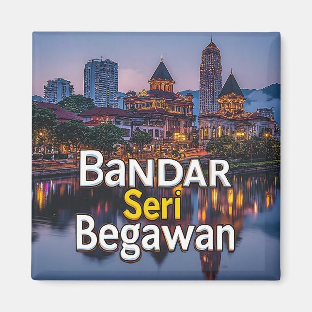Imã 🧲 Memória de Viagem de Bandar Seri Begawan Para C (Frente)