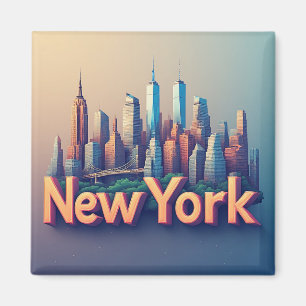 Imã 🗽 Memória de Viagem do Horizonte de Nova York