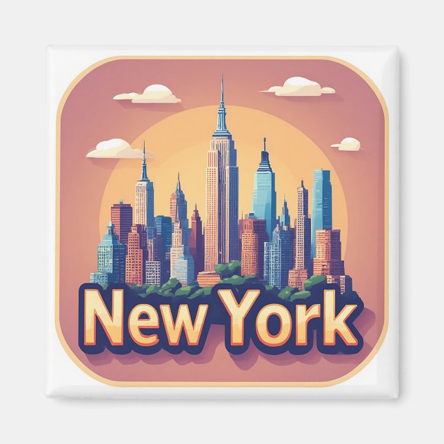 Imã 🗽 Memória de Viagem em Nova York (Frente)