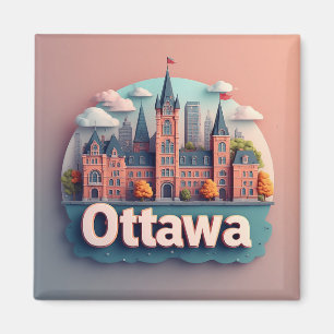 Imã 🧲 Memória de Viagem para Ottawa Canadá para Amant