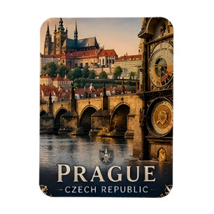Ímã 🧲 Memória de Viagem para Visitante de Praga Repúb