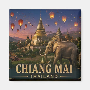Imã 🧲 Memória de Viagem para Visitantes de Chiang Mai