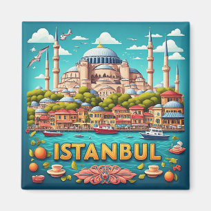 Imã 🧲 Memória de Viagem para Visitantes de Istambul T