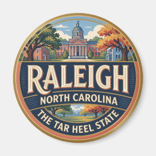 Imã Memória de Viagem Sulista da Capital Raleigh Carol