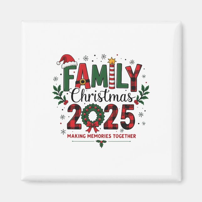 Imã Memória do Fazer de Combinação de Natal 2025 (Frente)