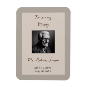 Ímã Memória Elegante Memorial Funeral