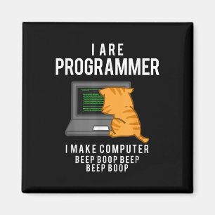 Imã Memória Engraçado do Programador de Cat do Computa