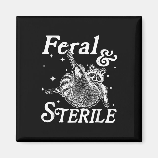 Imã Memória Feral E Estéril, Funny Raccoon (Frente)