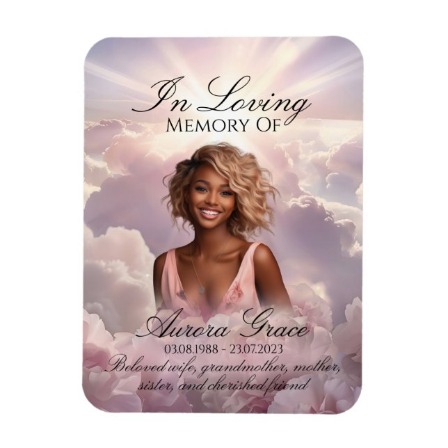 Ímã Memória Floral Memorial Magnet - FLR001 (Vertical)