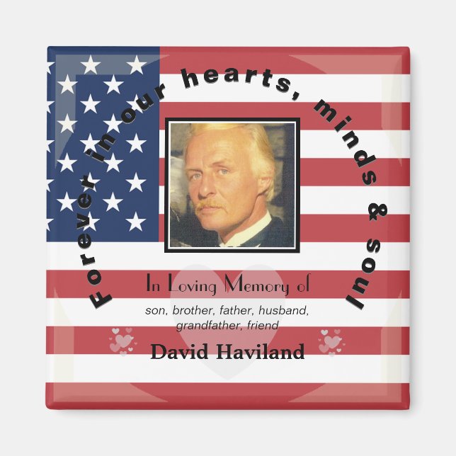 Imã Memorial American Flag Magnet HAMbWG (Frente)