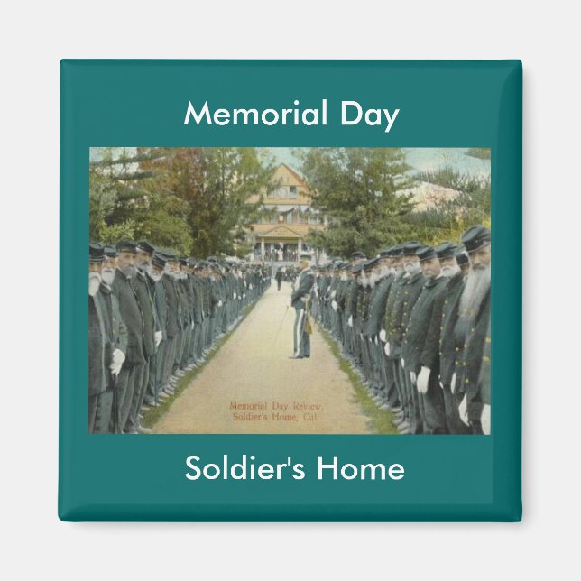 Imã Memorial Day Review Soldiers Home Magnet (Frente)