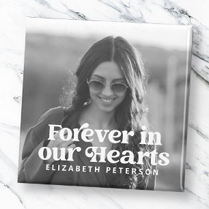 Imã Memorial de Fotografias Personalizadas Simples par