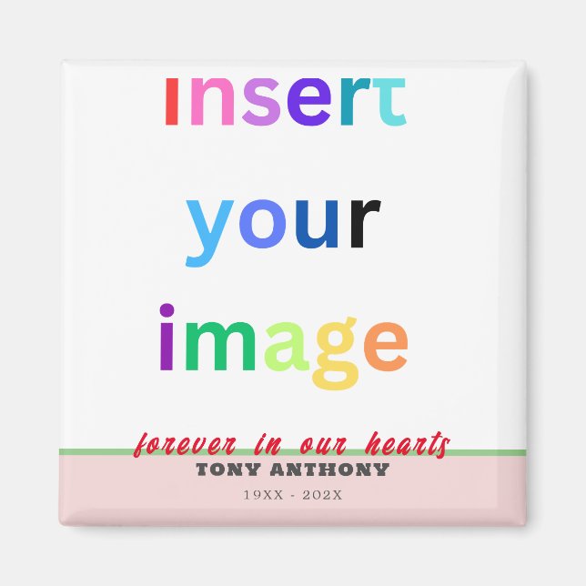 Imã Memorial De Fotografias Simples De Memória Persona (Frente)