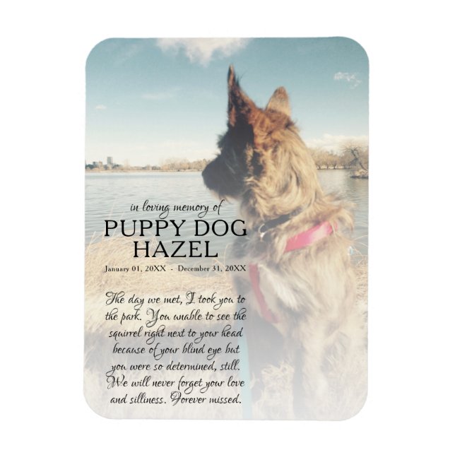 Ímã memorial de fotos do lado direito (Vertical)