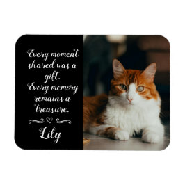 Ímã Memorial de Perda de Gato Foto Personalizada Nome