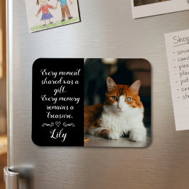 Ímã Memorial de Perda de Gato Foto Personalizada Nome