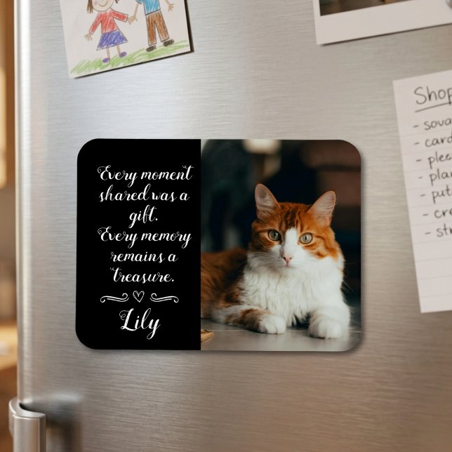 Ímã Memorial de Perda de Gato Foto Personalizada Nome  (Criador carregado)