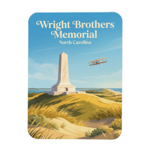 Ímã Memorial dos Irmãos Wright Kitty Hawk Carolina do