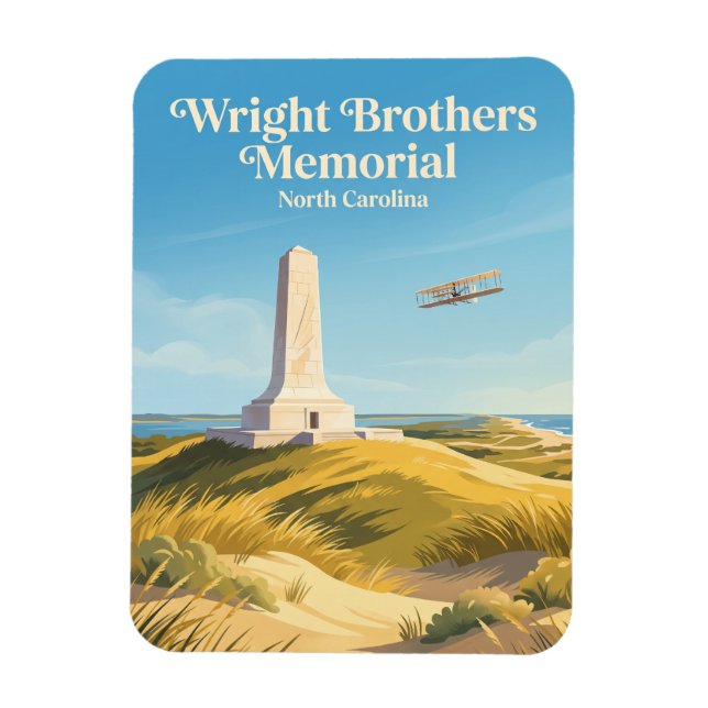Ímã Memorial dos Irmãos Wright Kitty Hawk Carolina do  (Vertical)