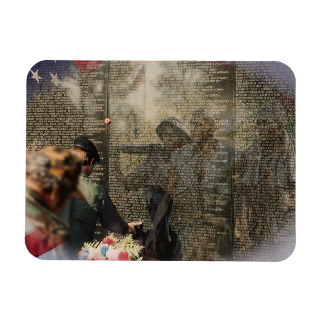 Ímã Memorial dos Veteranos do Vietnã (Horizontal)