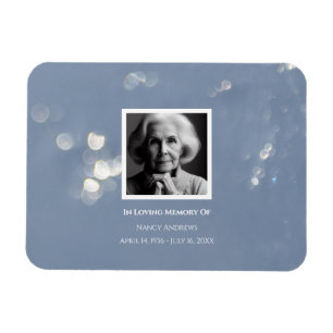 Ímã Memorial Funeral cinza Shimmer