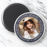 Imã Memorial In Loving Memory Classic Custom Photo<br><div class="desc">Este design simples e clássico é composto por tipografia serif e adiciona uma foto personalizada.</div>