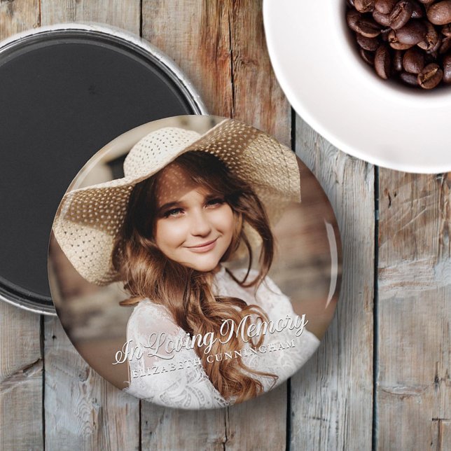 Imã Memorial In Loving Memory Classic Elegant Photo (Criador carregado)