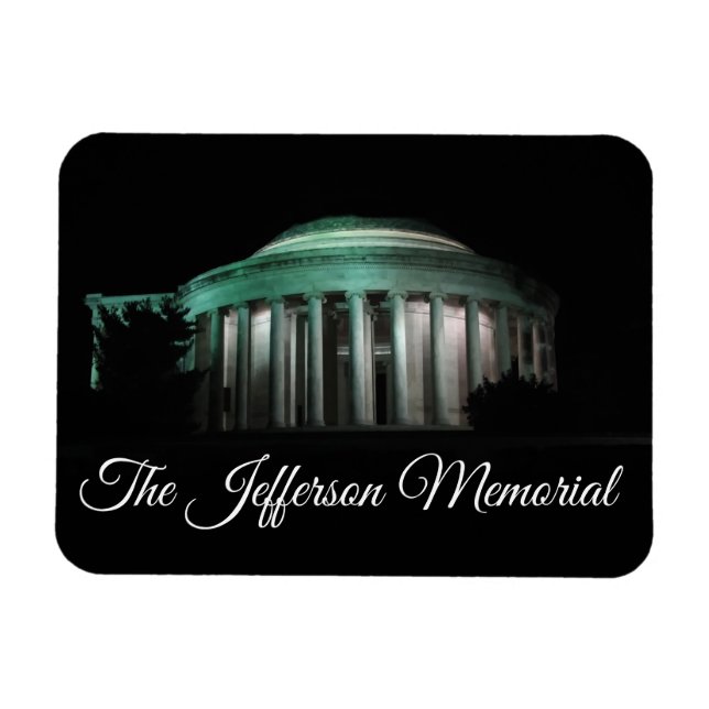 Ímã Memorial Jefferson à noite (Horizontal)