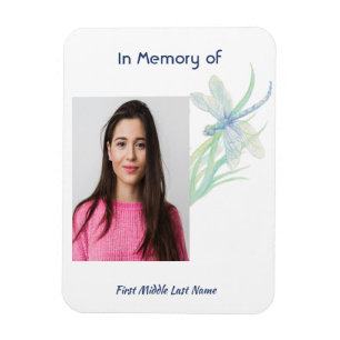 Ímã Memorial Keepape Dragonfly Watercolor