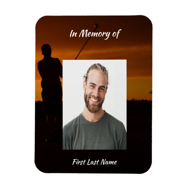 Ímã Memorial Keepsaame Golfer Golfe (Vertical)